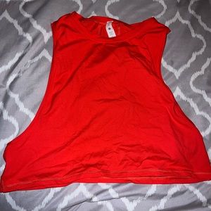 Bright Red workout crop top!
